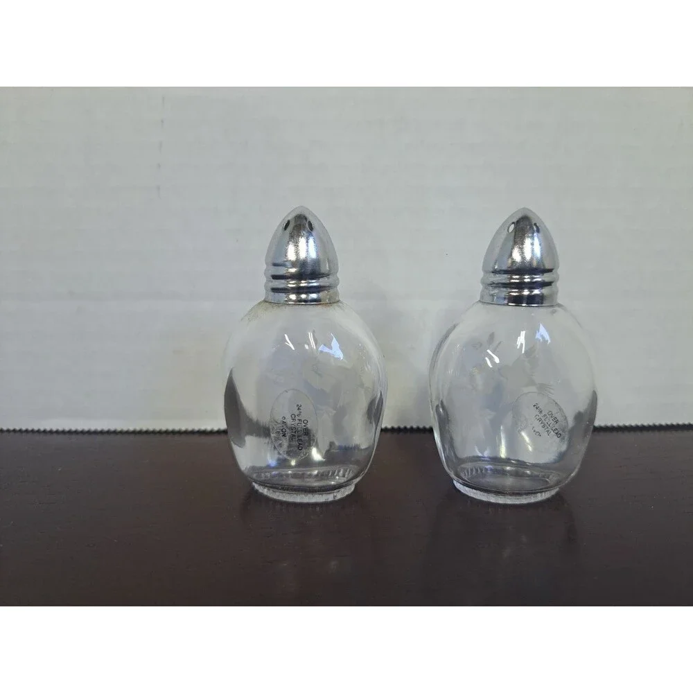 Avon 24% Lead Crystal Hummingbird Salt And Pepper Shakers